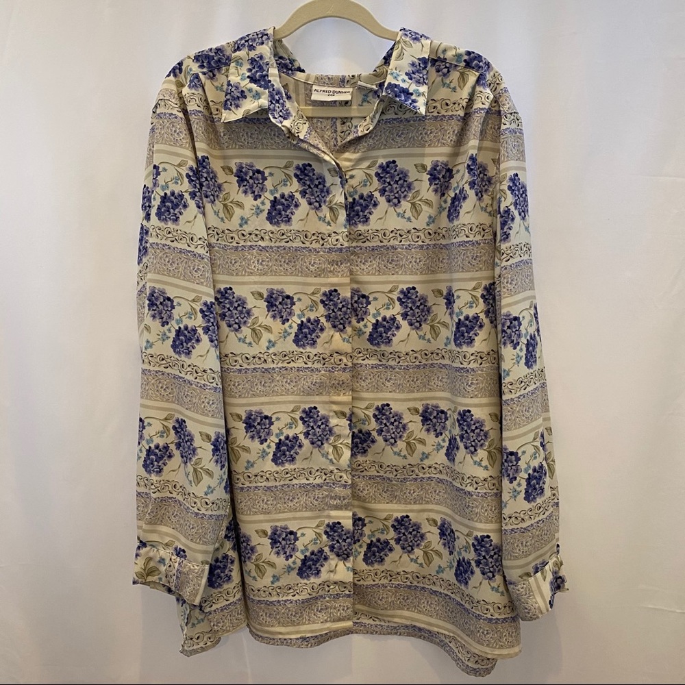 Rare Vintage Floral Alfred Dunner Blouse